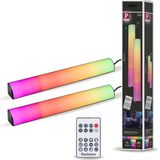 Paulmann - EntertainLED Dynamic RGB Lightbars - Set van 2 - Aluminium - Dimbaar