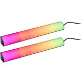 Paulmann - EntertainLED Dynamic RGB Lightbars - Set van 2 - Aluminium - Dimbaar