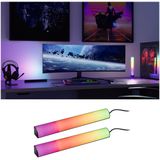 Paulmann - EntertainLED Dynamic RGB Lightbars - Set van 2 - Aluminium - Dimbaar