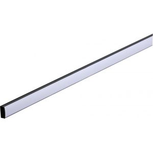Paulmann 78902 Profielbasis met witte diffuser, 1 m, led-kanalen, zwarte strips, aluminium, kunststof strip