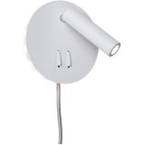 Paulmann - 78918 - Wandlamp - Wit - 1 x 3,2 W LED, 1 x 1,2 W Leeslamp, Chroom, 3000 K