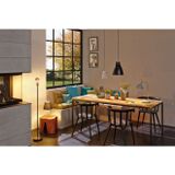 Juna - Hanglamp - Turkoois - Koper - Hout - Diameter 16 cm