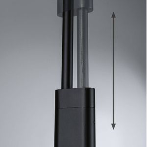 Paulmann 79774 LED-hanglamp Puric Pane Effect 6x400 lm 3-Step-Dim in hoogte verstelbaar dimbaar hangarmatuur zwart metaal 2700 K