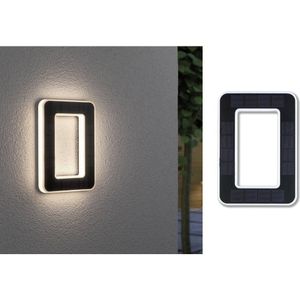 Paulmann 79851 LED solar huisnummer 10 IP44 warmwit accu verwisselbaar incl. 1x0,2 watt solarlamp zwart kunststof licht op zonne-energie 3000 K