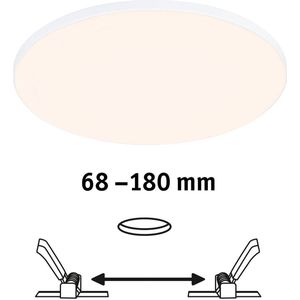 Paulmann 79946 LED paneel inbouwpaneel Veluna VariFit Edge 200mm rond dimbaar warmwit wit kunststof verlichtingssysteem 3000 K