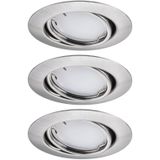 Base - Inbouwspots - Staal Geborsteld - 3x4,9W - RGBW-Zigbee 3.0