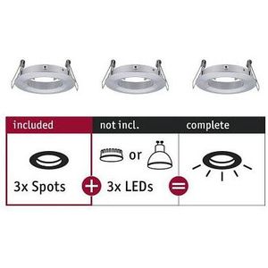 Inbouwringen - Set van 3 - Zonder Aansluitdoos - Voor Gloeilampen