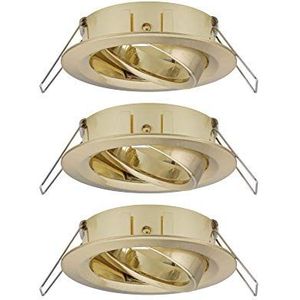 Paulmann Choose 92489 inbouwspot, draaibaar, max. 3 x 10 W, geborsteld messing, zonder aluminium lamp