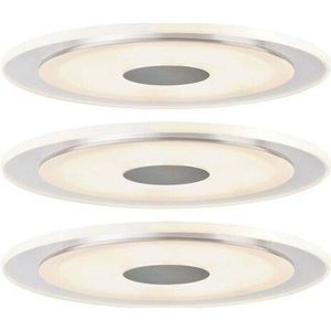 Premium LED-inbouwlamp Whirl Basisset rond 150mm 3x6W 3x450lm 230V dimbaar 3000K Alu gedraaid, Satijn