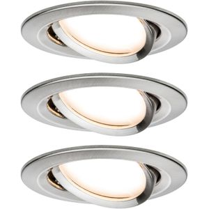 Paulmann Nova Coin - Inbouwspot - set van 3 - ijzer - 3-stepdim - zwenkbar - 2700K