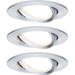 EBL set Nova Coin 3-stapdim rd zwenkbaar LED 3x6,5W 2700K 230V Alu ged/Alu