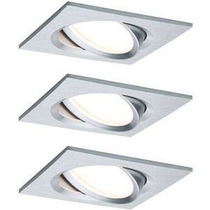 Paulmann Nova Plus per 3 LED spot hoekig, alu