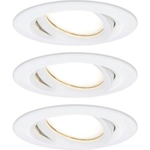 Paulmann Nova Plus inbouwspot - wit- set van 3 - dimbaar - IP65 - 2700K - 470lm