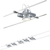 Mac II - Kabelsysteem - Mat Chroom - Metaal - 10 Meter Kabel - 5 Spots