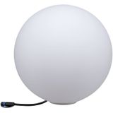 Paulmann 94178 Outdoor Plug & Shine lichtobject Globe IP67 3000K 24V 94178 Bollamp buitenlamp tuinverlichting terrasverlichting, M, Wit