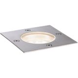 Paulmann Plug & Shine 94227 LED buitenlamp rechthoekig met 1 x 3,6 W IP65 dimbare lamp voor buitengebruik van roestvrij staal en metaal, 3000K kunststof