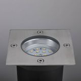 Paulmann Plug & Shine 94227 LED buitenlamp rechthoekig met 1 x 3,6 W IP65 dimbare lamp voor buitengebruik van roestvrij staal en metaal, 3000K kunststof