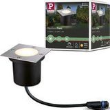 Paulmann 94227 Plug & Shine LED buitenlamp grondinbouwlamp vierkant incl. 1x3,6 watt IP65 dimbaar buitenshuis edelstaal metaal, kunststof 3000 K