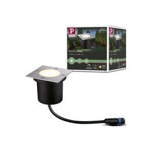 Paulmann 94227 Plug & Shine LED buitenlamp grondinbouwlamp vierkant incl. 1x3,6 watt IP65 dimbaar buitenshuis edelstaal metaal, kunststof 3000 K