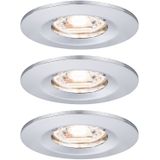 Paulmann 94303 EBL Nova mini Coin LED-inbouwlamp Set van 3 stuks LED 4 W Chroom