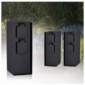 Paulmann - 94313 - Buitenstopcontact Zuil RIO 4Z SCHUKO 230V IP44