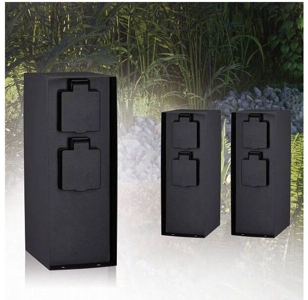 Paulmann - 94313 - Buitenstopcontact Zuil RIO 4Z SCHUKO 230V IP44