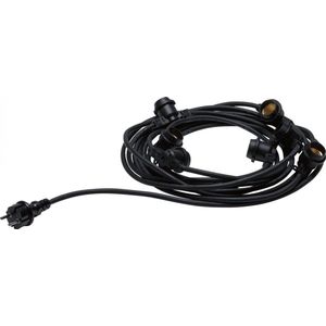 Paulmann Lichtsnoer - IP44 - E27 - 8,6m - Zwart - zonder verlichtingsmiddel -