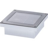 Paulmann LED-grondinbouwlamp Brick Bewegingsmelder  IP67  100x100mm 3000K 0,8W 25lm 230V  Alu#Grijs Metaal#edelstaal 94336 - zilver Metaal 94336