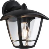 Paulmann 94392 buitenverlichting wandlamp voor buiten Classic Curved IP44 dimbaar buitenverlichting helder, zwart buitenlamp kunststof tuinlamp E27