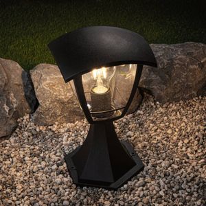 Paulmann 94393 buitenverlichting mini bolderlamp Classic Curved IP44 dimbaar buitenverlichting helder, zwart buitenlamp kunststof tuinlamp E27