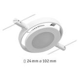Paulmann - CorDuo - LED-kabelsysteem - RoundMac - Losse Spot - Wit mat - Chroom - 200lm - 4,5W - 3000K - 12V
