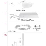 DiscLED - Kabelsysteem - Chroom - 10 Meter - Wand- en Plafondmontage