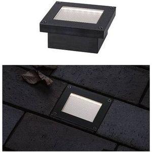 Paulmann LED Einbauleuchte »Solar Bodeneinbauleuchte Domenic IP67 3000K 0,12lm Schwarz«, 1 flammig