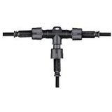 Paulmann 94584 Park + Light buitenlamp connector T-stuk IP67 1-in/2-out max. 24 W T-connector zwart accessoires kunststof garagelamp