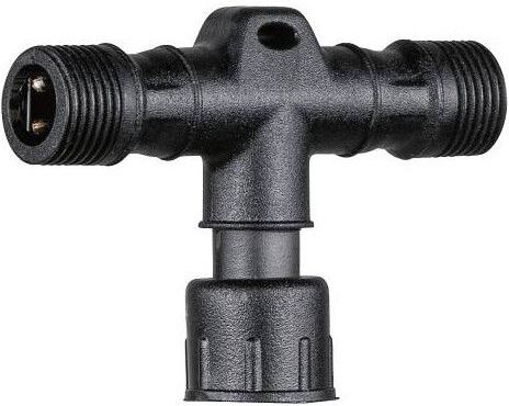Paulmann 94584 Park + Light buitenlamp connector T-stuk IP67 1-in/2-out max. 24 W T-connector zwart accessoires kunststof garagelamp