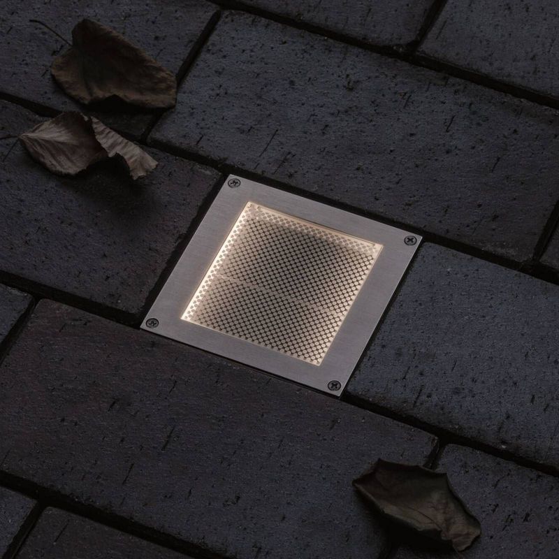 Brick LED Inbouwlamp - Roestvrij Staal - Beweeg- en Schemersensor