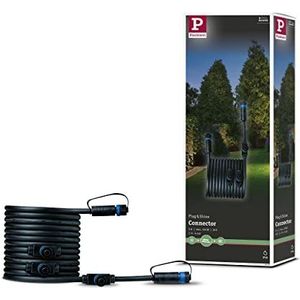 Paulmann 94596 Plug & Shine buitenlamp kabel 5 m 4 uitgangen IP68 zwart max. 150 Watt zwart tuinverlichting systeem kunststof