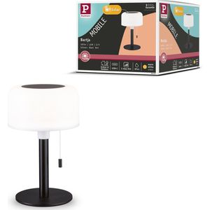 Paulmann Mobile - Solar - Bartja - tabel - IP44 - 2700K - USB-C - batterij - zwart