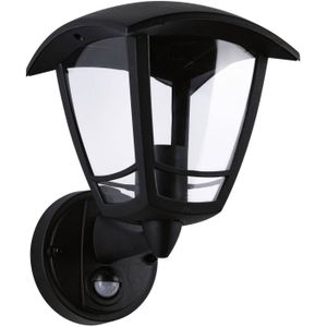 Paulmann 94647 buitenverlichting wandlamp Classic Curved met bewegingsmelder IP44 hoekig max. 12 W zwart buitenlampen kunststof tuinverlichting E27