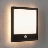 Paulmann 94665 lumin. ext. LED Panel Lamina mouv detector. IP44 vierkant incl. 1x14,5W warm wit zwart buitenpaneel. kunststof lichtpaneel 3000K