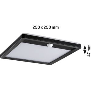 Paulmann 94709 Lamina PIR 2200K eck. schwarz LED-plafondlamp LED 14 W Zwart