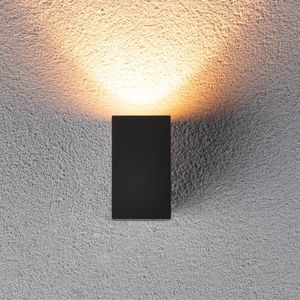 Paulmann 94710 LED buitenverlichting wandlamp Flame insectvriendelijk IP44 hoekig 58x103mm 2200K 4W 265lm 230V 75° antraciet metaal goudlicht