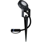 Paulmann 94728 Plug & Shine LED buitenverlichting tuinspot Sting enkele spot insectvriendelijk IP67 2200K 6,3W antraciet rond dimbaar goudlicht alu