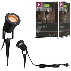 Paulmann Goudlicht Grondspot - Insectvriendelijk - IP65 - Rond - 2200K - 320lm - Zwart - Metaal