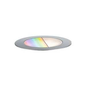 Paulmann 94751 Plug & Shine LED grondinbouwlamp Floor Smart Home Zigbee rond IP67 2W 65lm dimbaar 70mm edelstaal RGBW zeewaterbestendig