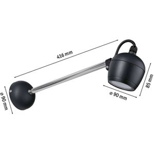 Paulmann 94778 LED wandlamp voor buiten Kikolo IP65 8W 500lm 416mm antraciet aluminium/kunststof 3000K 230V buitenverlichting