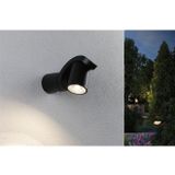 Paulmann 94830 Led-wandlamp voor buiten, bewegingsmelder, IP44, 76 x 217 mm, 3000 K, 10 W, 700 lm, 230 V, 70 graden, antraciet, aluminium, buitenlamp