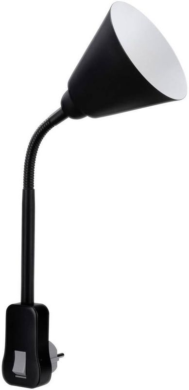 Paulmann Junus - Stekkerlamp - Zwart - Flexibele Arm E14