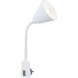 Paulmann Junus stekkerlamp - met flexibele arm - E14 - wit