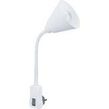 Paulmann Junus stekkerlamp - met flexibele arm - E14 - wit